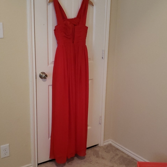 NWOT.A-line Chiffon Floor Length Long Ruching  - Picture 5 of 7